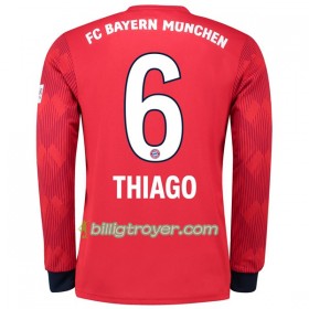 Billige Fotballdrakter FC Bayern München Thiago 6 Hjemmedraktsett 2018/19 Langermet